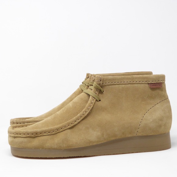 NEW Clarks Mens Wallaston Boot Dark Sand Suede Lace Up Chukka Shoes Size 11.5M